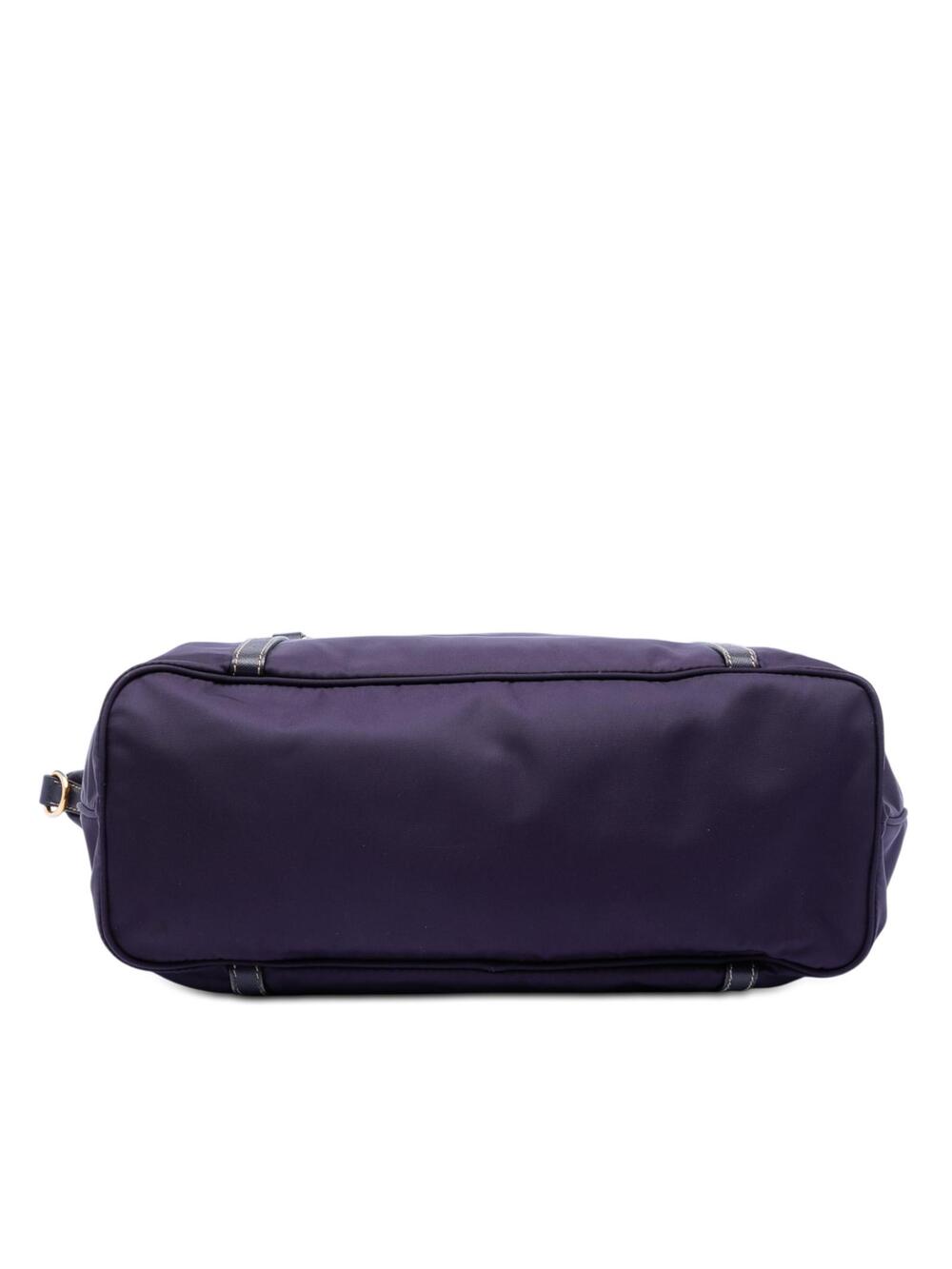 Prada Saffiano Trimmed Tessuto Satchel #314563P44B - Picture 3 of 6